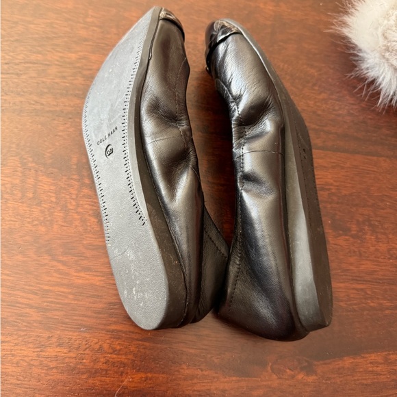 Cole Haan black ballet leather flats new without tags - Picture 6 of 8